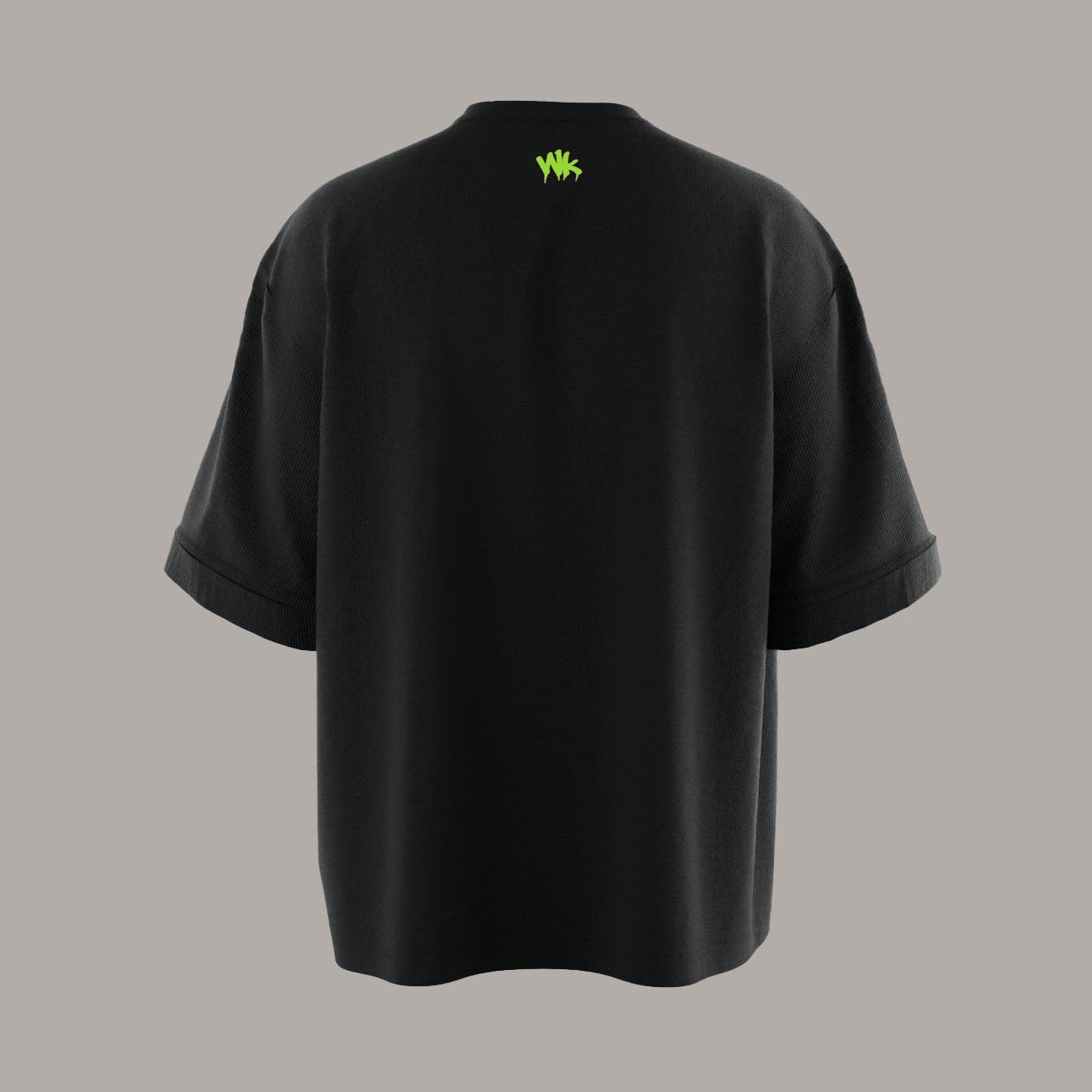 BLACK OVERSIZED T-SHIRT BASIC NOTHING BASIC GREEN!