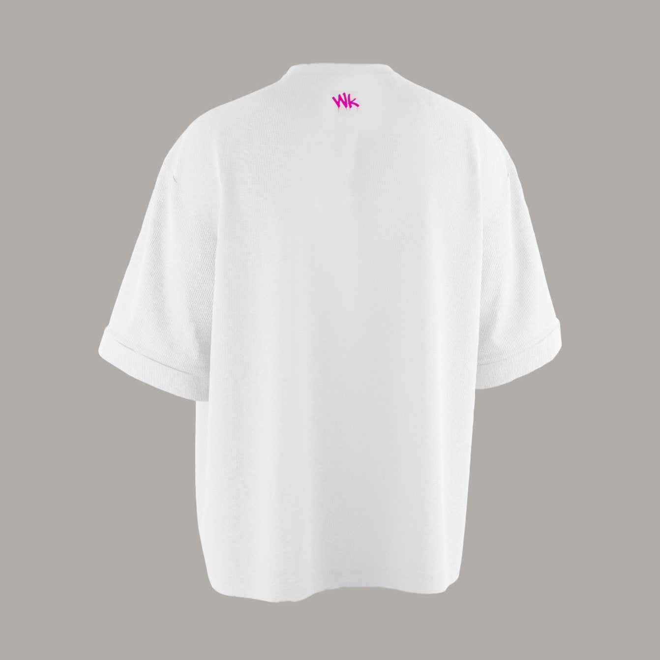 WHITE OVERSIZED BASIC NOTHING BASIC PINK T-SHIRT!