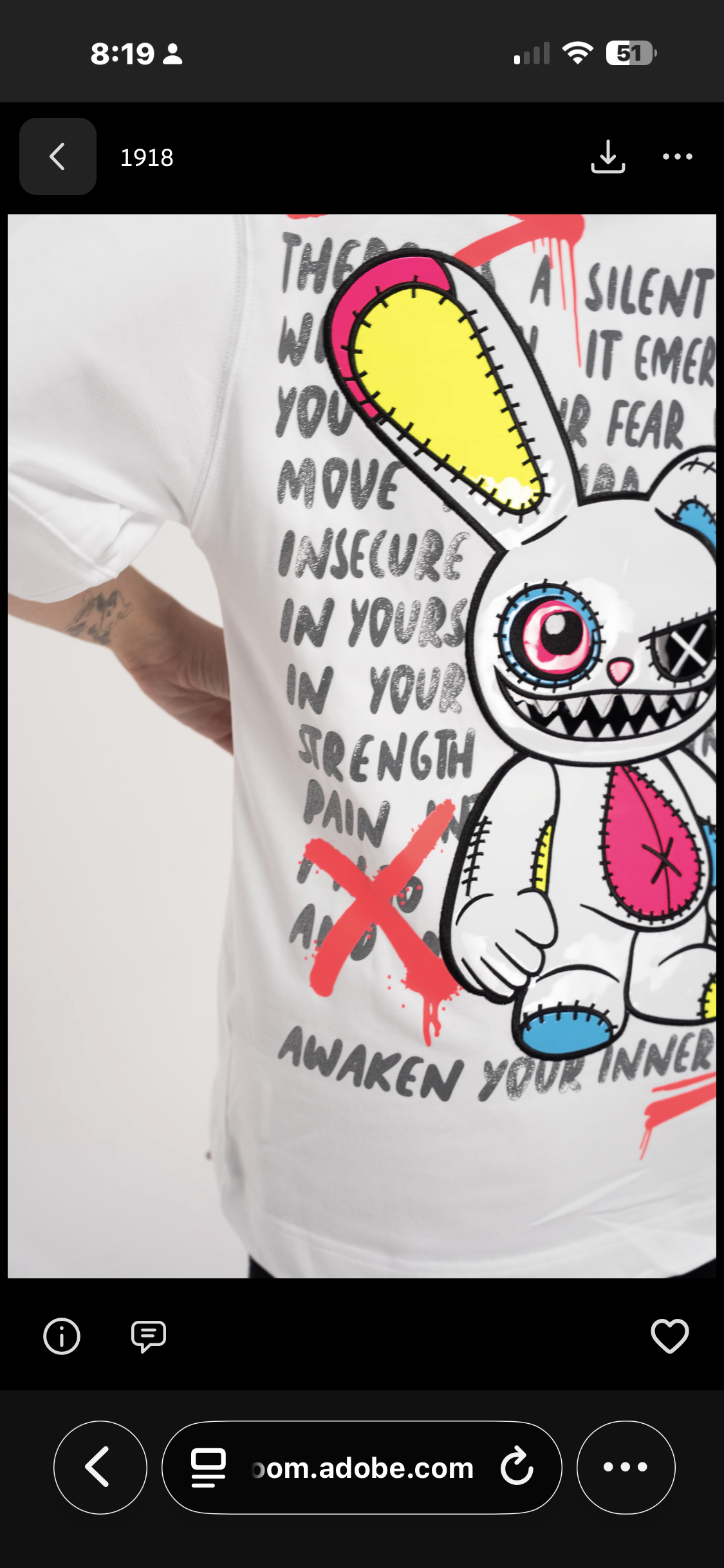 CRAZY BUNNY WHITE T-SHIRT