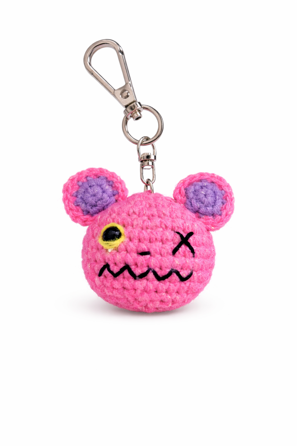 Amigurumi Pink Keyring