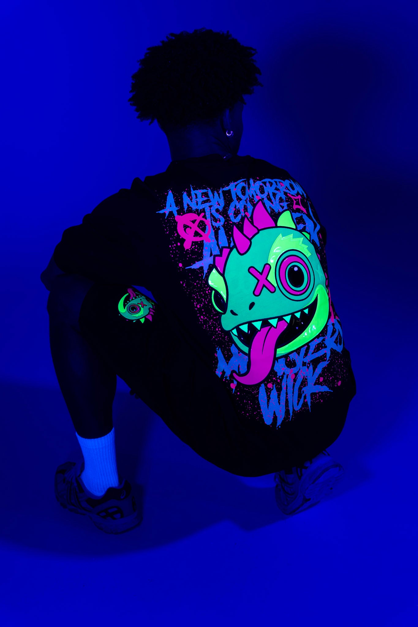 Chameleon Head T-shirt Black