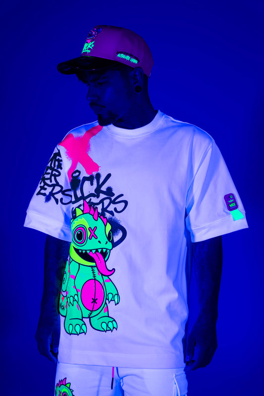 Chameleon T-shirt Spray White