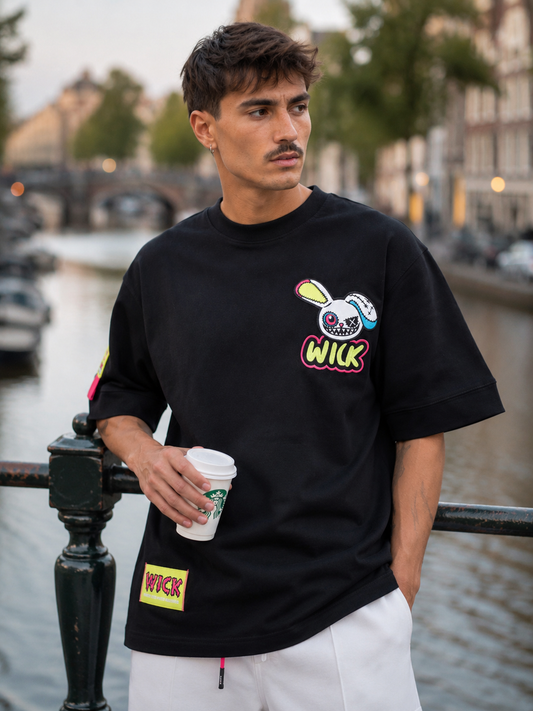 Crazy Bunny Black T-Shirt