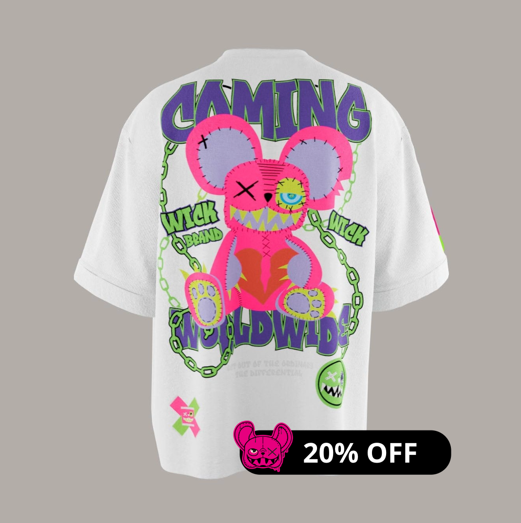 CAMISETA CADENA OVERSIZE BLANCA