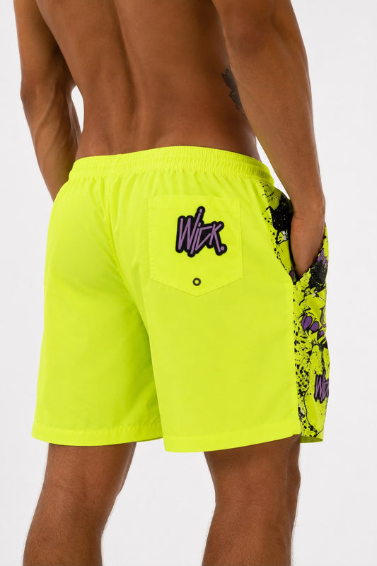 Lion Yellow Swim Shorts