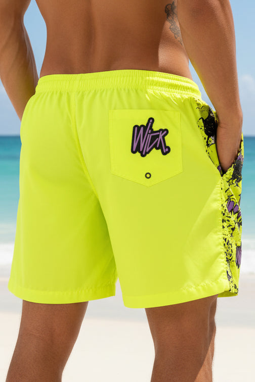 LION YELLOW SWIM SHORTS