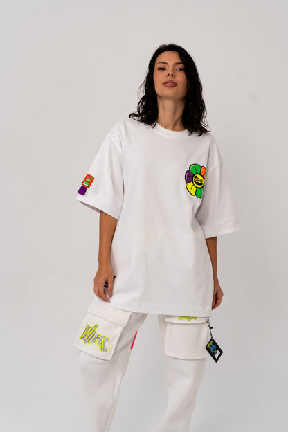 NEON ICE FLOWER T-SHIRT WITH AMIGURUMI