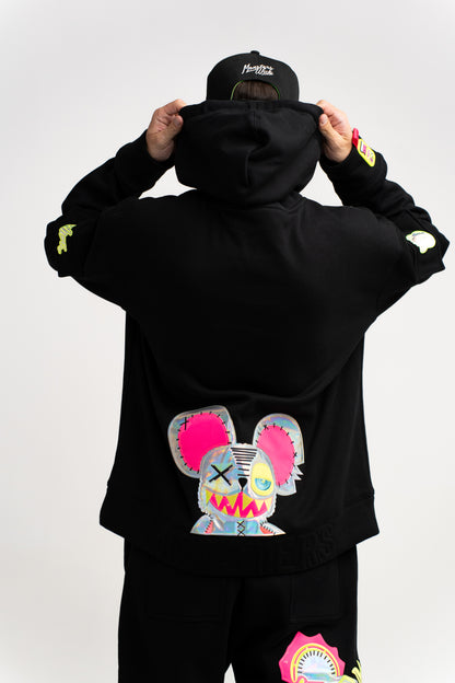 NEON ROYALTY HOODIE BLACK