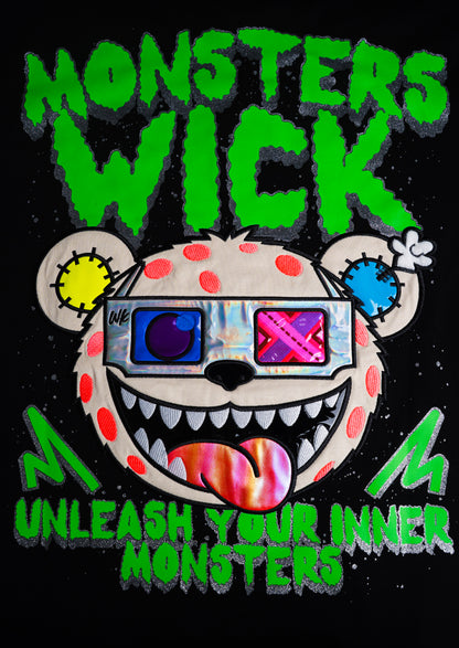 T-SHIRT OVERSIZED 3D GLASS BLACK