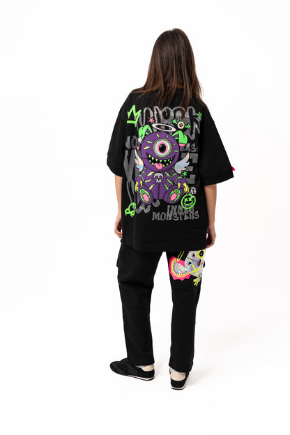 T-SHIRT OVERSIZED WARLOCK BLACK