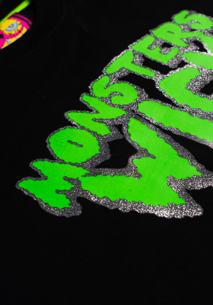 T-SHIRT OVERSIZED 3D GLASS BLACK