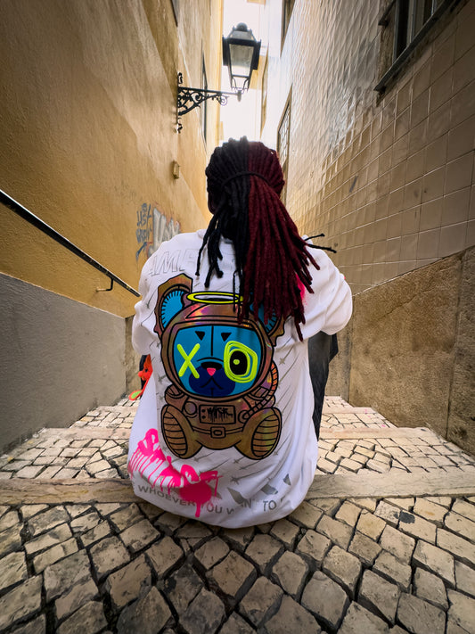 SPACE OVERSIZED T-SHIRT WHITE