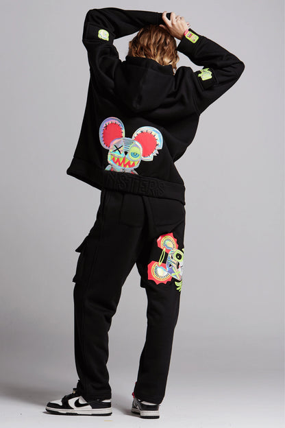 NEON ROYALTY HOODIE BLACK