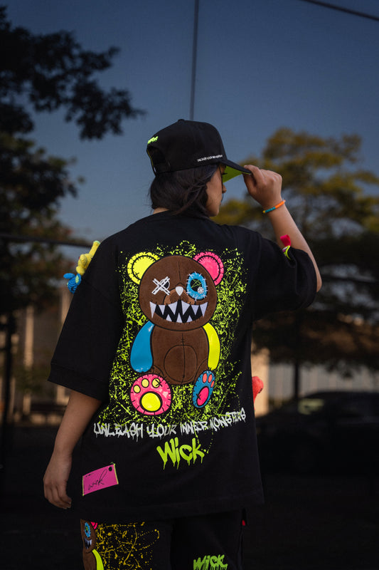NIGHT RIDERS BEAR T-SHIRT BLACK