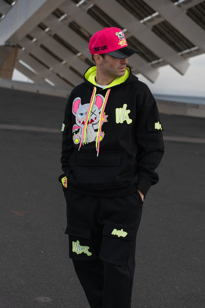 NEON ROYALTY HOODIE BLACK