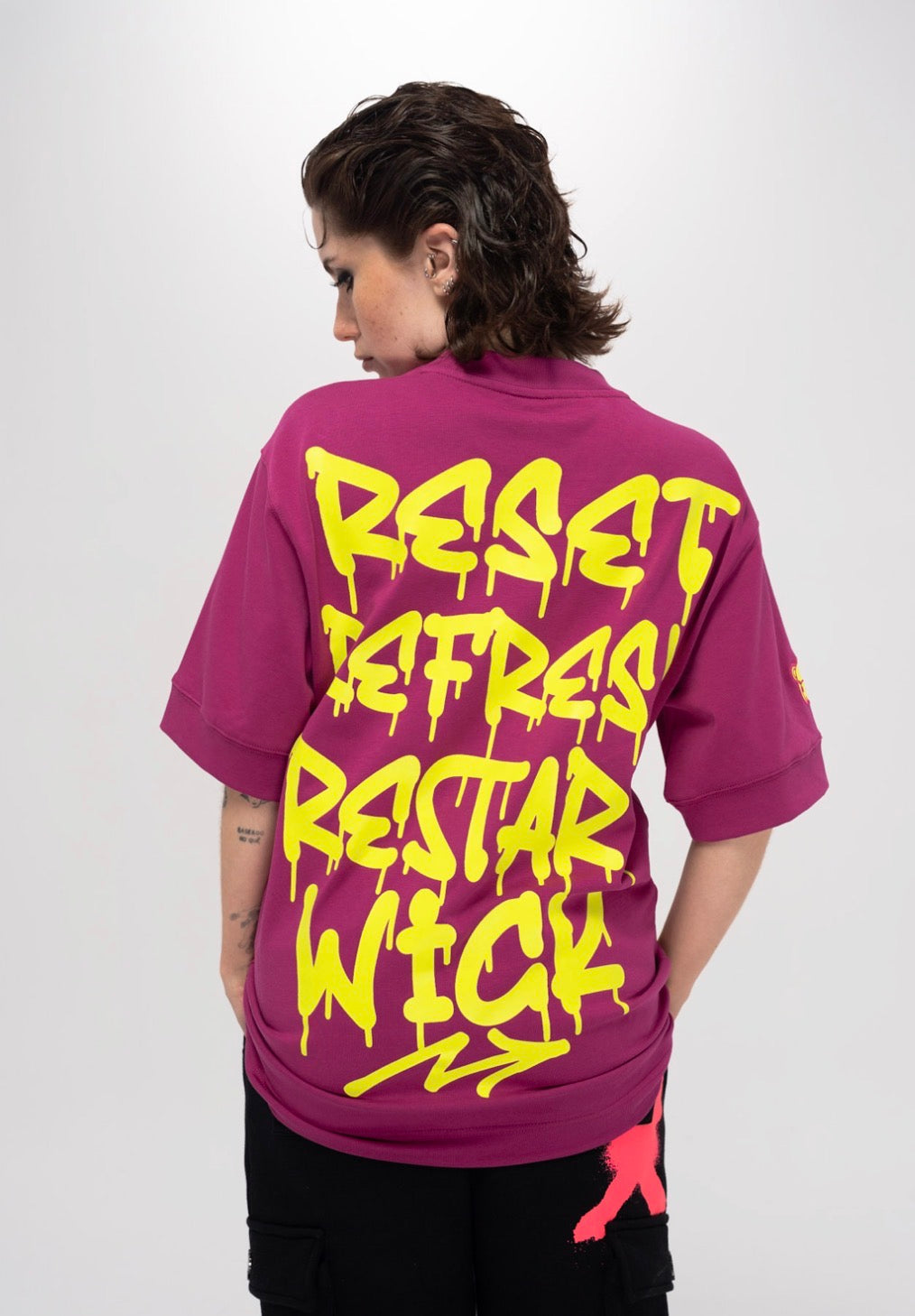 RESTART WICK PURPLE T-SHIRT