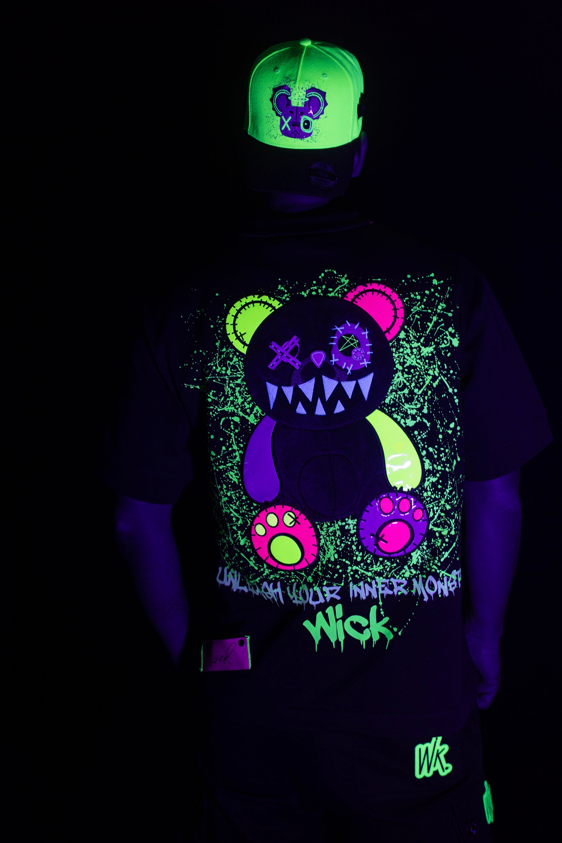 Baws Neon Baws Purple Shirt BEAR BLACK NR OVERSIZED T-SHIRT
