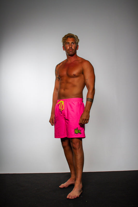 NIGHT RIDERS SWIM SHORTS PINK