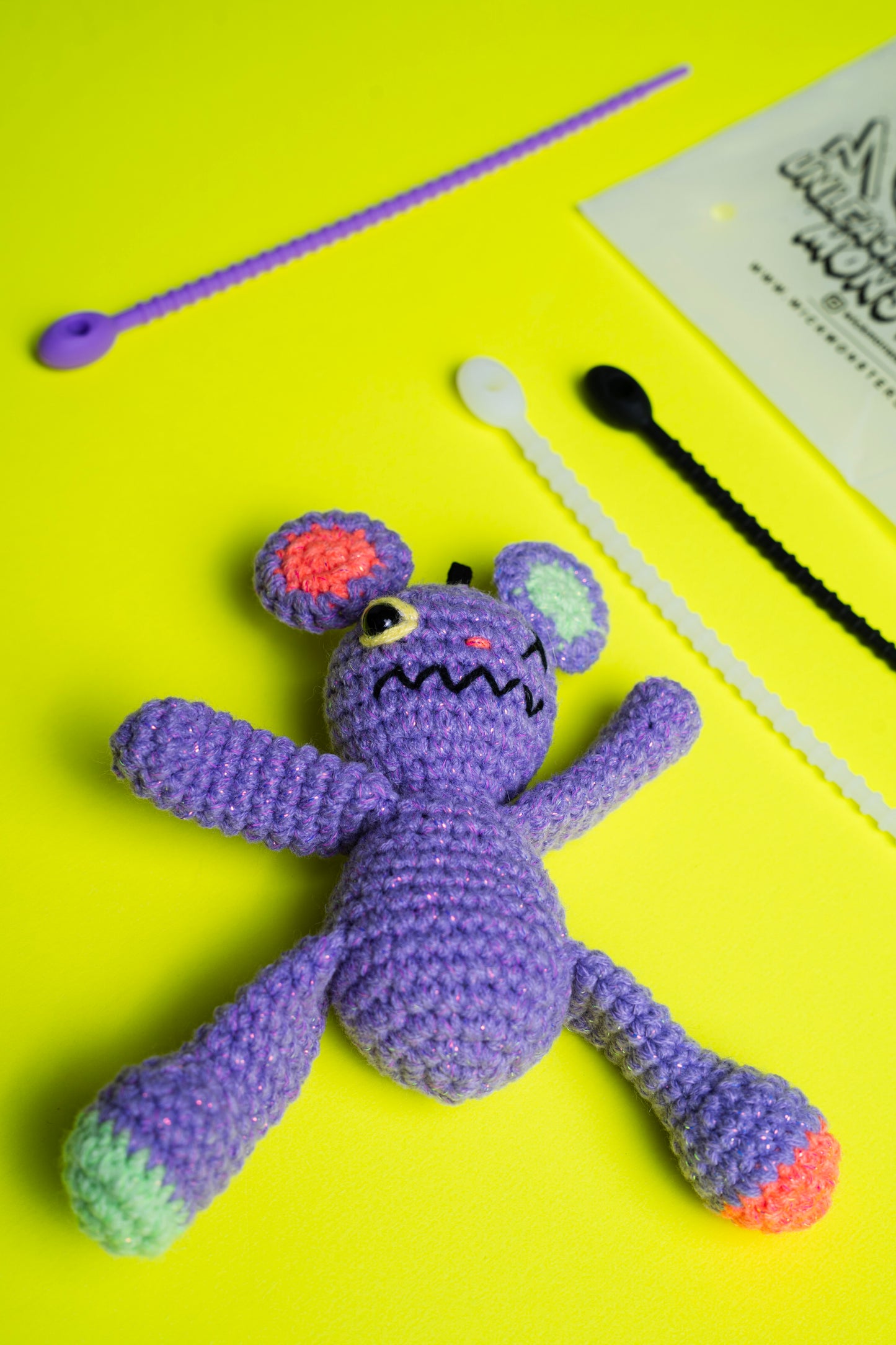 AMIGURUMI CROCHET FUN PURPLE SILICONE STRAP