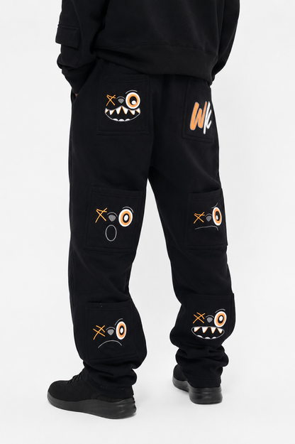 ORANGE AND BLACK PANTS