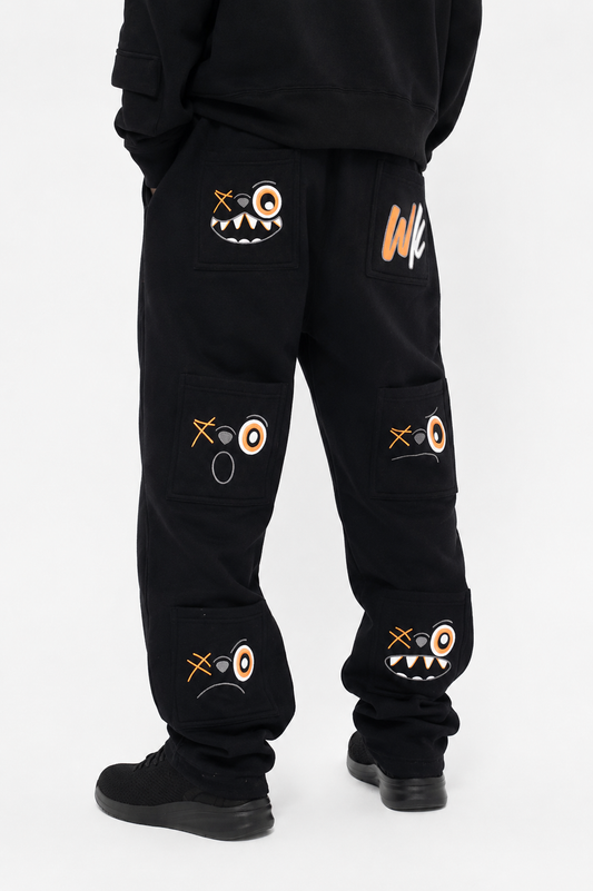 ORANGE AND BLACK PANTS