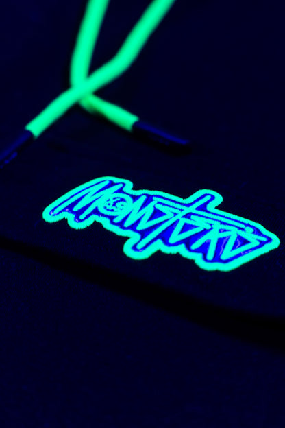 NEON ROYALTY CARGO SWEATPANTS BLACK