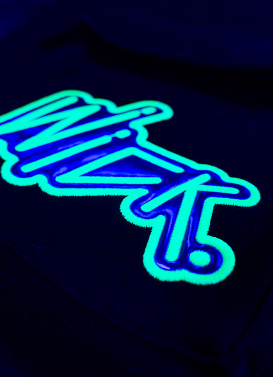 NEON ROYALTY CARGO SWEATPANTS BLACK