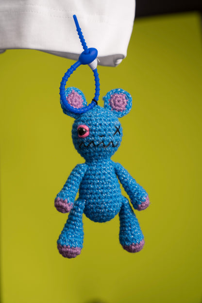 AMIGURUMI CROCHET SILICONE STRAP BLUE