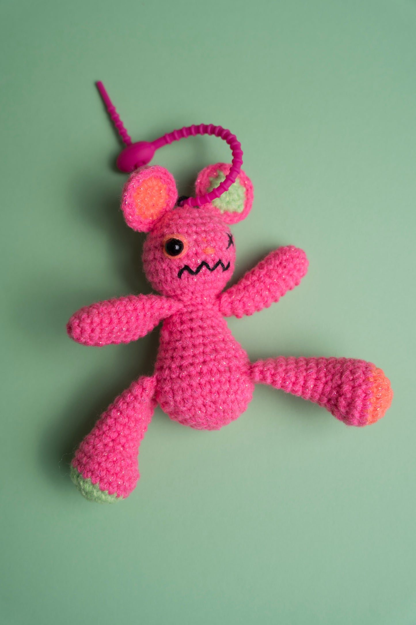 AMIGURUMI CROCHET SILICONE STRAP PINK