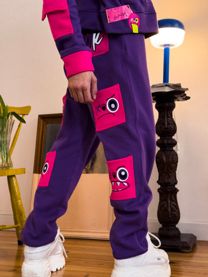 PURPLE & PINK SWEATPANTS