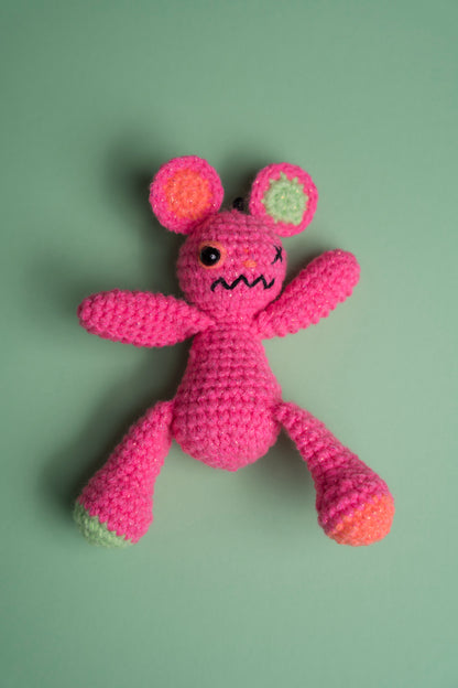 AMIGURUMI CROCHET SILICONE STRAP PINK