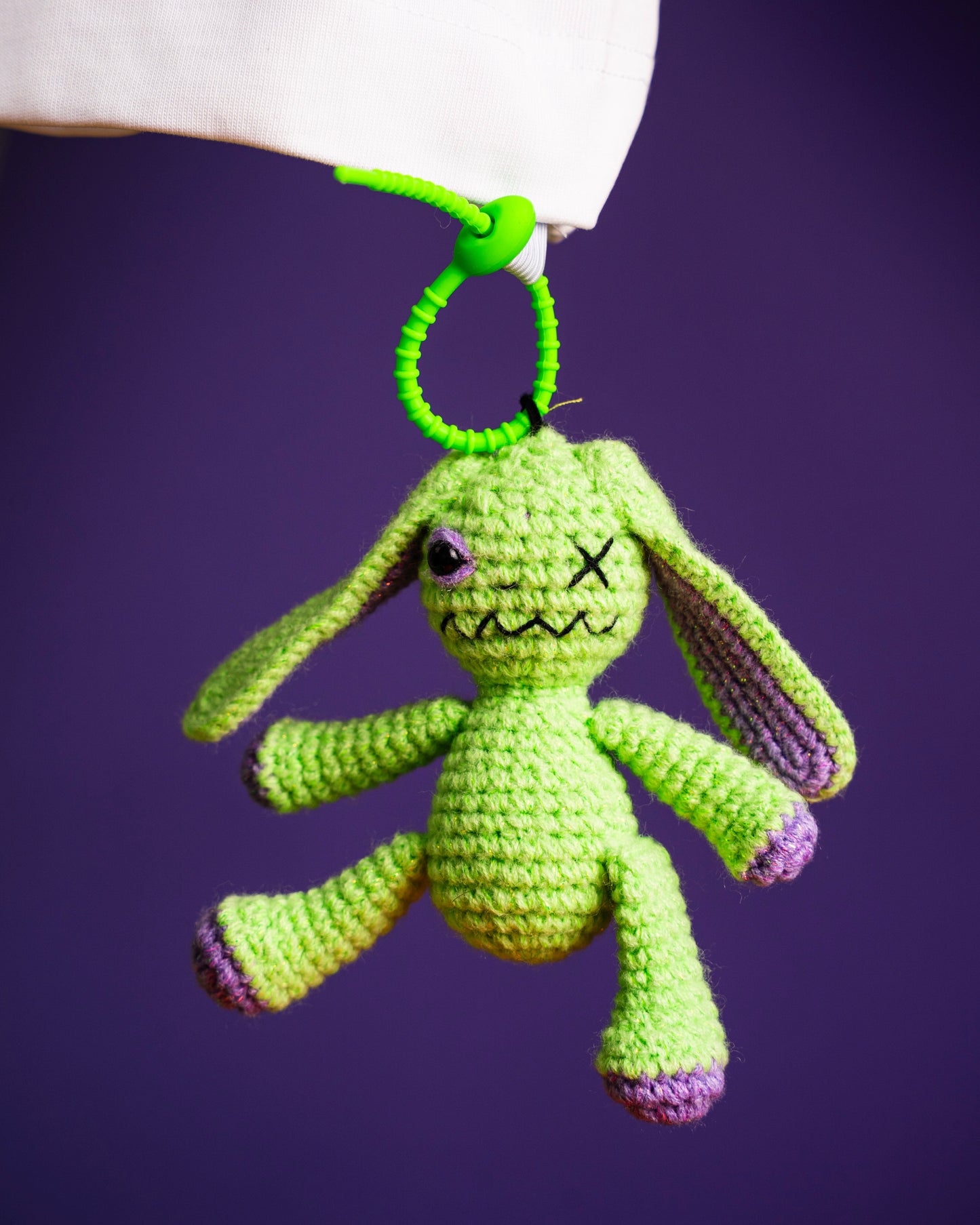 AMIGURUMI CROCHET SILICONE STRAP GREEN