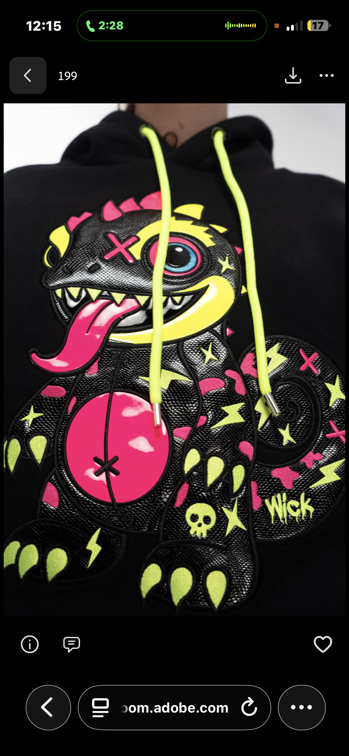 Royal Chameleon Black Hoodie