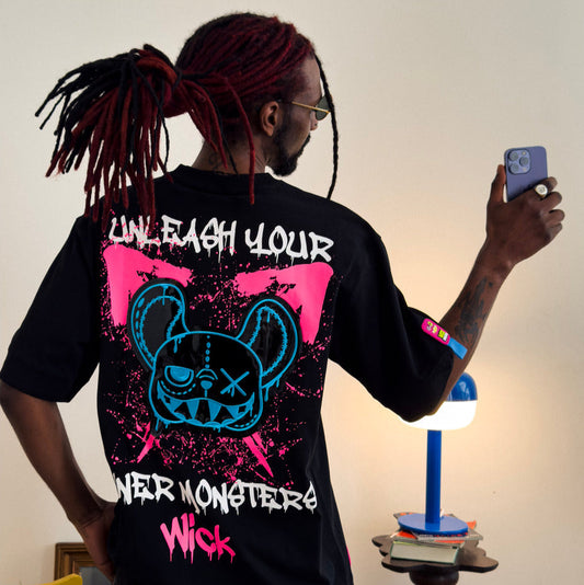 Explosion Oversized T-Shirt Black