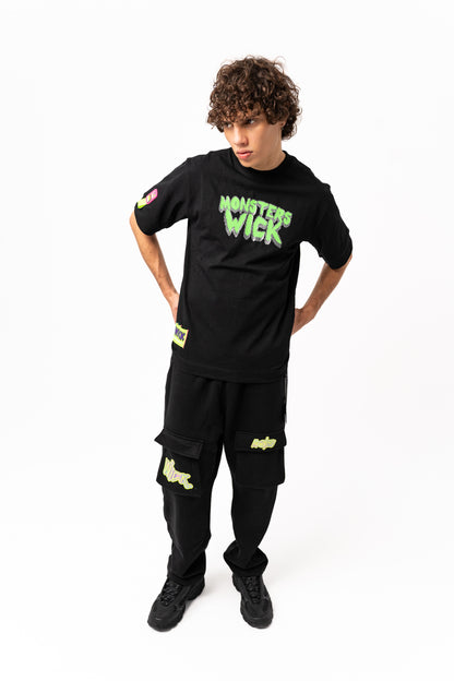 T-SHIRT OVERSIZED 3D GLASS BLACK