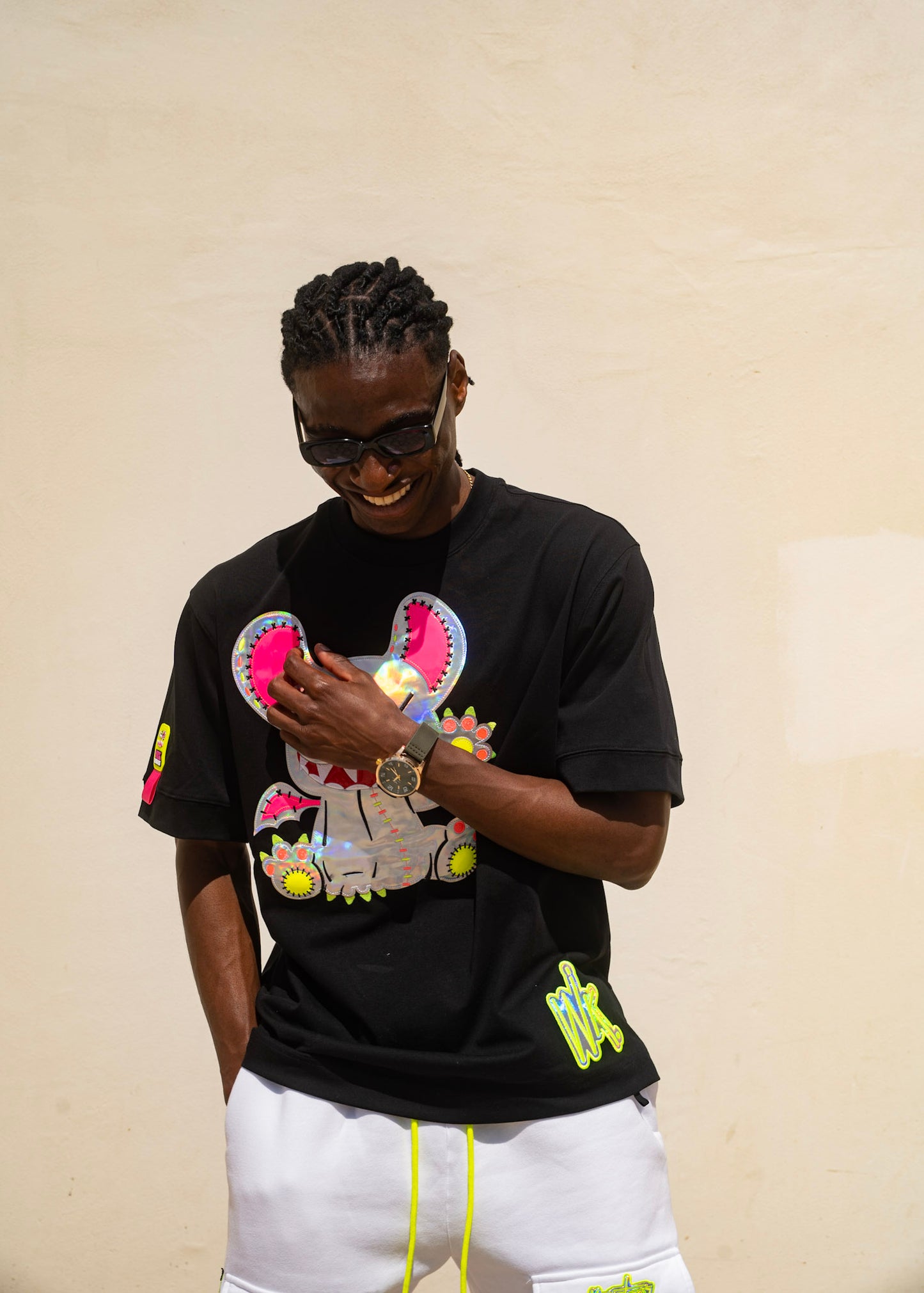 Neon Royal T-shirt Black