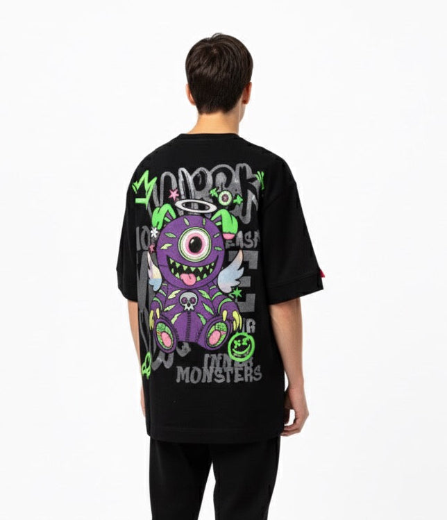 T-SHIRT OVERSIZED WARLOCK BLACK