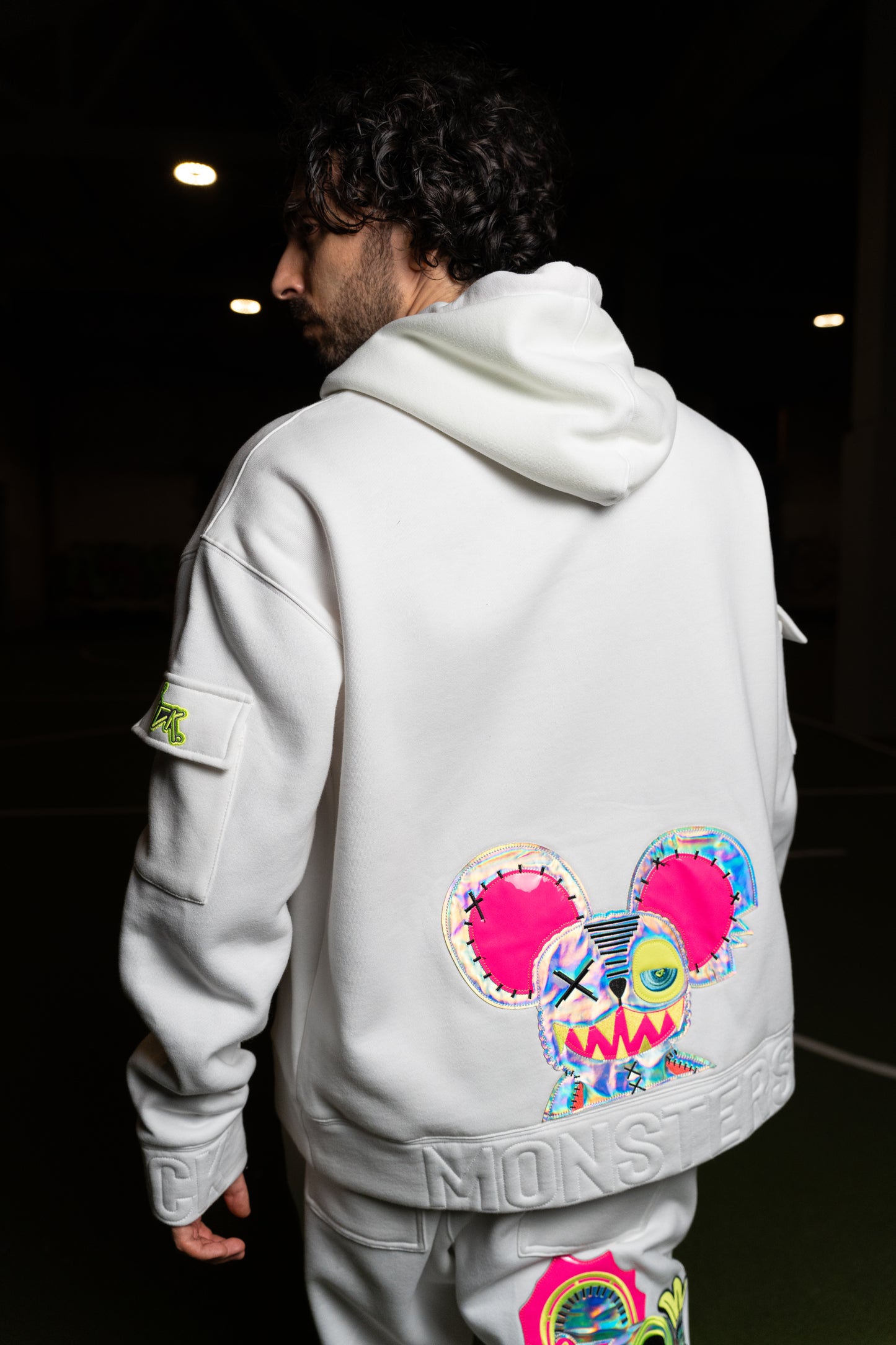 NEON ROYALTY HOODIE WHITE
