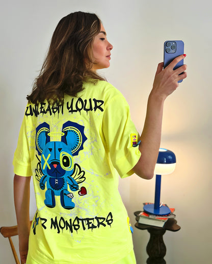 YELLOW NEON OVERSIZED T-SHIRT