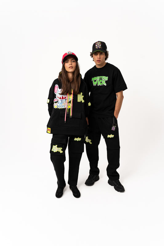 NEON ROYALTY HOODIE BLACK