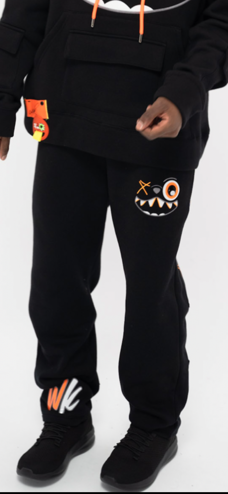ORANGE AND BLACK PANTS