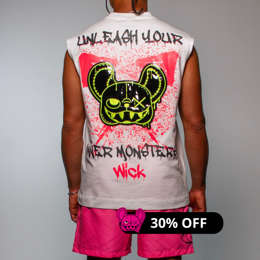 OVERSIZED NR TANK TOP EXPLOSION WHITE