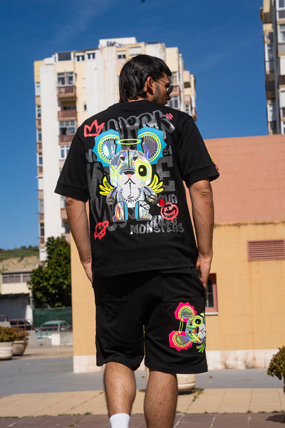 Neon Royal Shorts Black