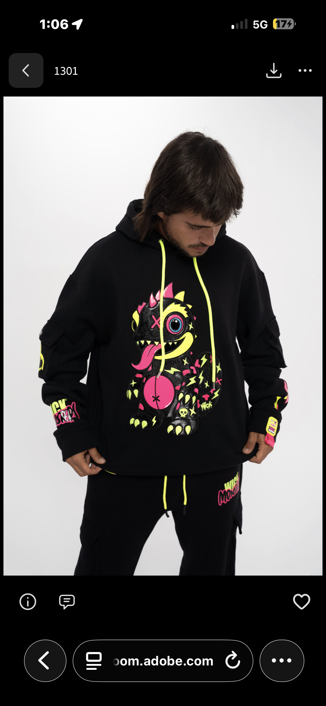 Royal Chameleon Black Hoodie