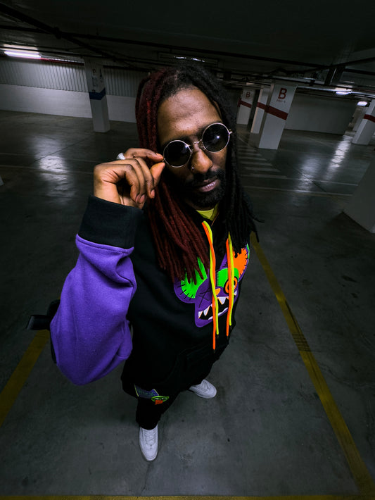 MIDNIGHT HAZE HOODIE PURPLE & BLACK