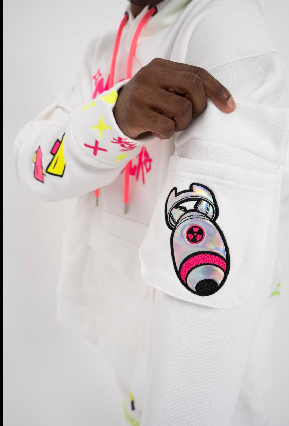Arrow Head White Hoodie
