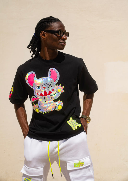 NEON ROYAL T-SHIRT BLACK