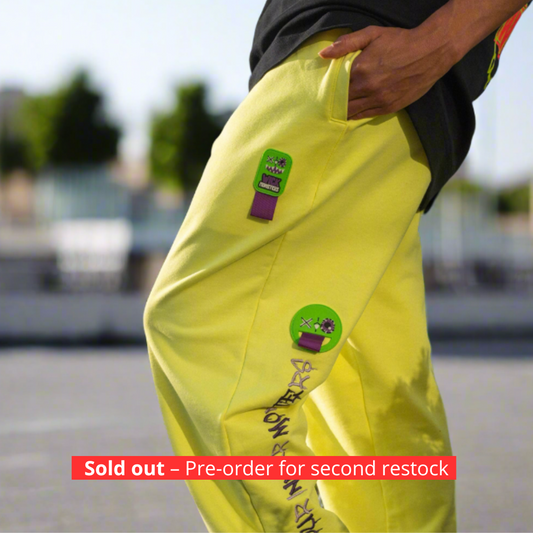 NEON YELLOW SWEATPANTS!
