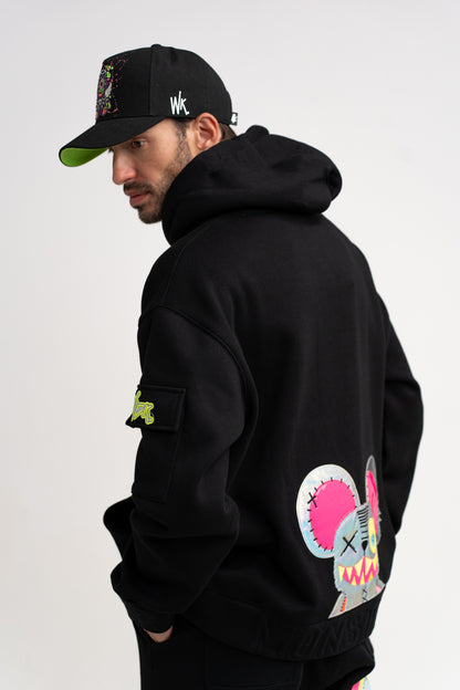 NEON ROYALTY HOODIE BLACK