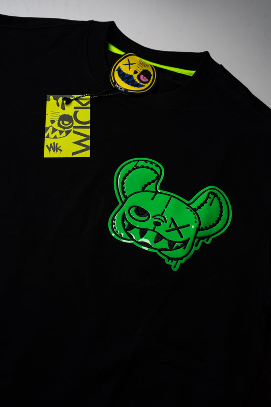 NIGHT RIDERS NOTHING BASIC T-SHIRT BLACK & GREEN